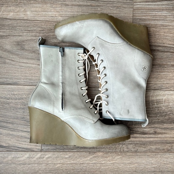 Dr. Martens Marcie Grey Wedge Boots | 10 - Picture 6 of 15